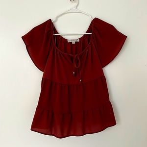 Mauve Olive & Oak Babydoll Short Sleeve